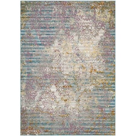 Safavieh Aria Power Loom Woven Square RugCream & Multi Color 9 x 12 ft. ARA128C-9